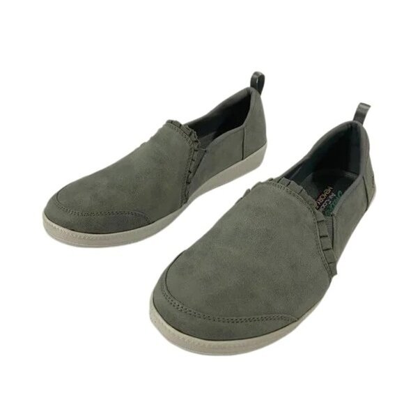 Skechers Women's Slip-on Classic Fit Shoes Air Cooled Memory Foam Grey Size 9 - Picture 1 of 12